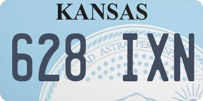 KS license plate 628IXN
