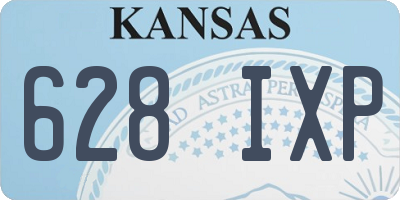 KS license plate 628IXP