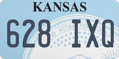 KS license plate 628IXQ