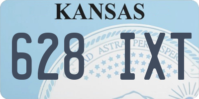 KS license plate 628IXT