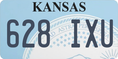 KS license plate 628IXU