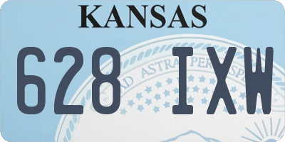 KS license plate 628IXW