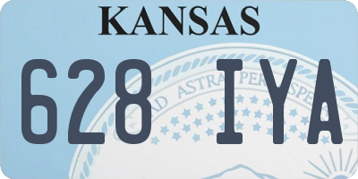 KS license plate 628IYA
