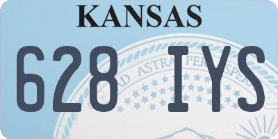KS license plate 628IYS