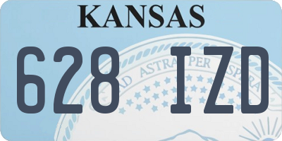KS license plate 628IZD