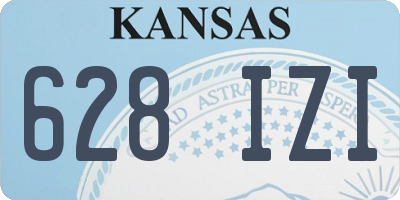 KS license plate 628IZI