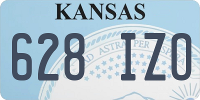 KS license plate 628IZO
