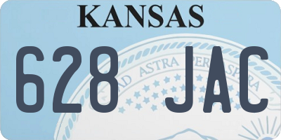 KS license plate 628JAC