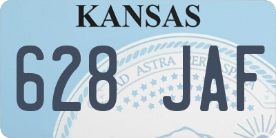 KS license plate 628JAF