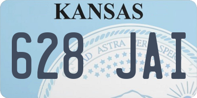 KS license plate 628JAI