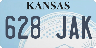 KS license plate 628JAK