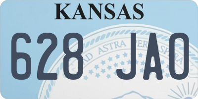 KS license plate 628JAO