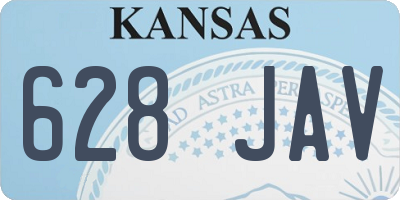 KS license plate 628JAV