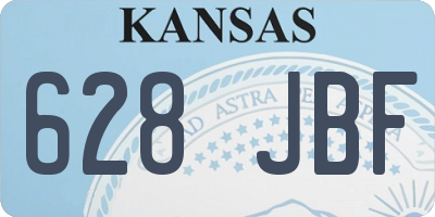 KS license plate 628JBF