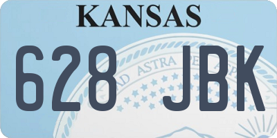 KS license plate 628JBK