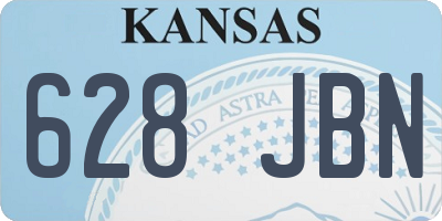 KS license plate 628JBN