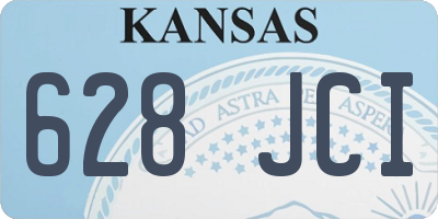 KS license plate 628JCI