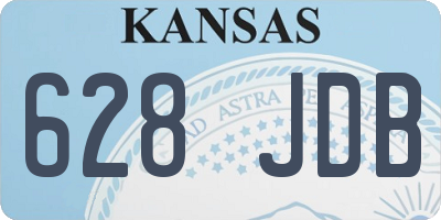 KS license plate 628JDB