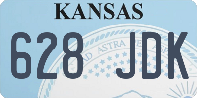 KS license plate 628JDK