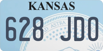 KS license plate 628JDO