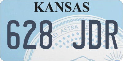 KS license plate 628JDR