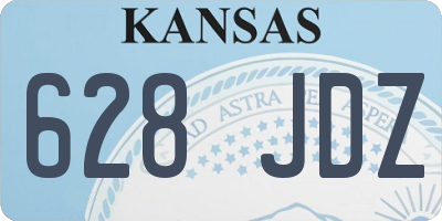 KS license plate 628JDZ