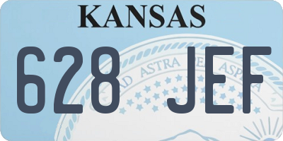 KS license plate 628JEF