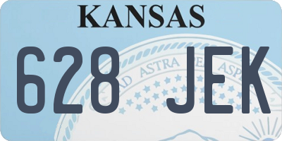 KS license plate 628JEK