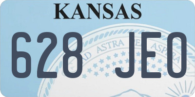 KS license plate 628JEO