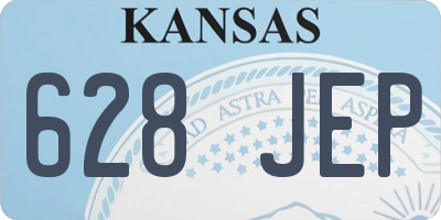 KS license plate 628JEP