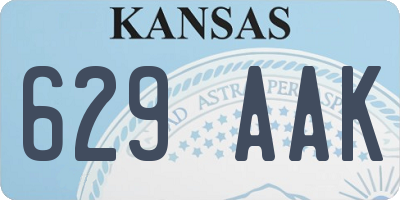 KS license plate 629AAK