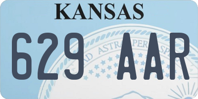 KS license plate 629AAR