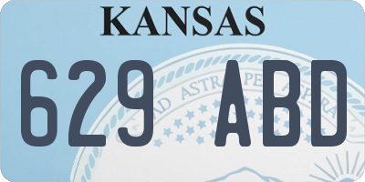 KS license plate 629ABD
