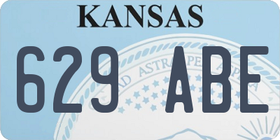 KS license plate 629ABE