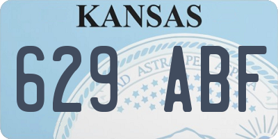 KS license plate 629ABF