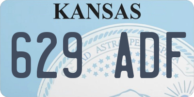 KS license plate 629ADF
