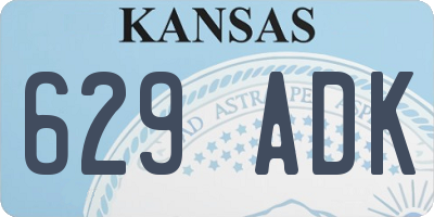 KS license plate 629ADK
