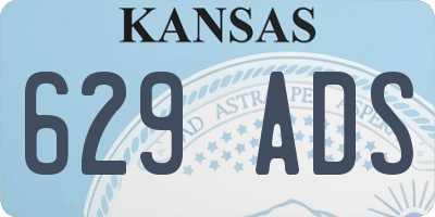 KS license plate 629ADS