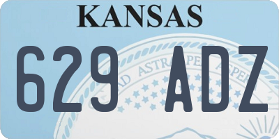 KS license plate 629ADZ