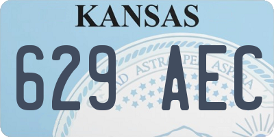 KS license plate 629AEC