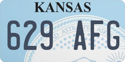 KS license plate 629AFG