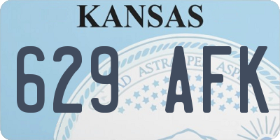 KS license plate 629AFK