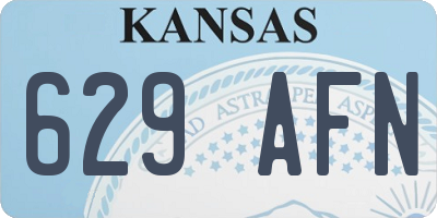 KS license plate 629AFN