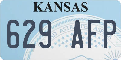 KS license plate 629AFP
