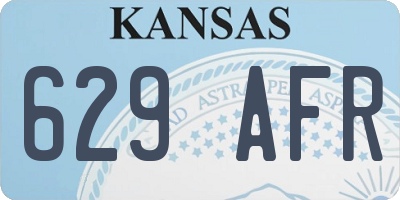 KS license plate 629AFR