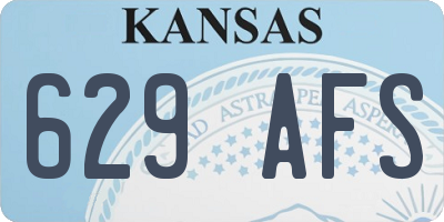 KS license plate 629AFS
