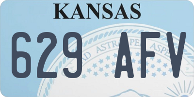 KS license plate 629AFV