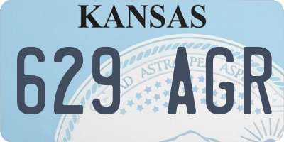 KS license plate 629AGR