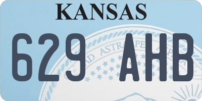KS license plate 629AHB
