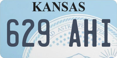 KS license plate 629AHI